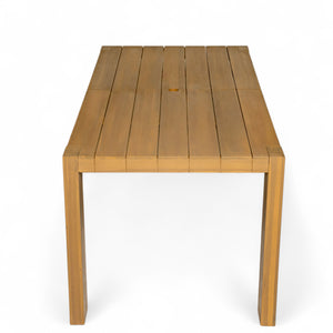 TREXM 7-Piece Patio Dining Table Set for 6,Outdoor Furniture Sets with 72.8'Rectangle Table,Patio Table and Chairs Set with Removable Cushions for Backyard,Garden,Poolside(Light Teak+Beige Cushion)