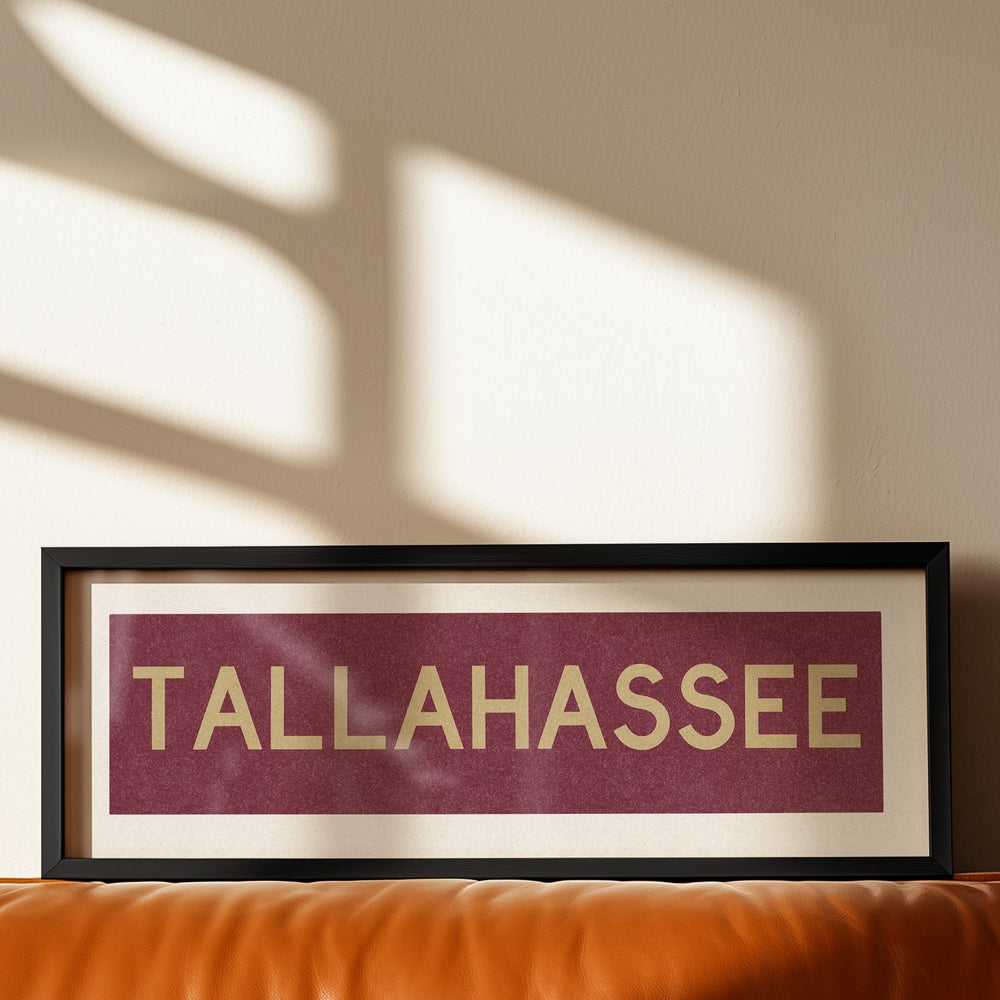 Framed Tallahassee Garnet Bus Scroll