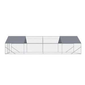 Outdoor Chicken Coop Large Space With Safety Features - Silver Gray