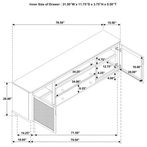 Benson - 2 Door TV Stand With Dual Drawers