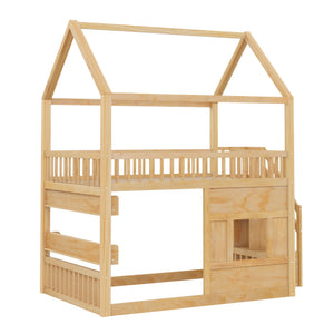 House Bed With Built-In LED Shelf Light