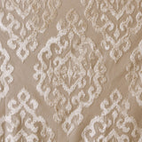 Knitted Jacquard Damask Total Blackout Grommet Top Curtain Panel(Only 1 Pc Panel)
