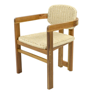 Outdoor Woven Rattan Chair Set - Two Accent Chairs