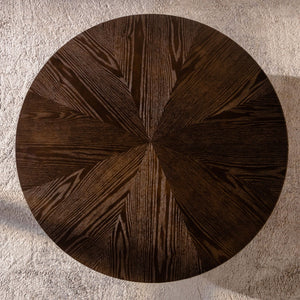 Round Retro Coffee With Solid Wood Legs