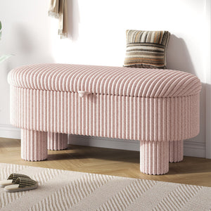Storage Ottoman Upholstered Bench with Lift-Top Storage for Bedroom