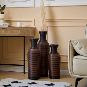 Classic And Neat Floor Vase, High Independent Flower Stand (Set of 3)
