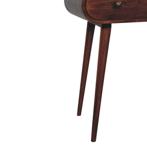 Solid Wood London Arch Writing Desk, 2-Drawers, Chestnut