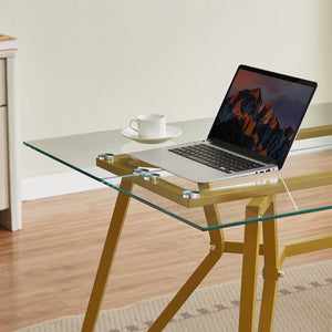 70.9-Inch Rectangular Glass Dining Table