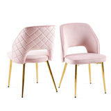 Pink Upholstered Dining Chairs Set of 4