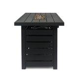 Rectangular Iron Fire Pit - 30,000BTU - Tank Cover Inside