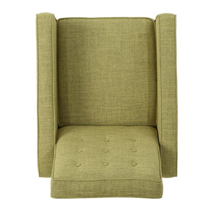 Mid-Century Modern Recliner With Button Tufted Waffle Stitch