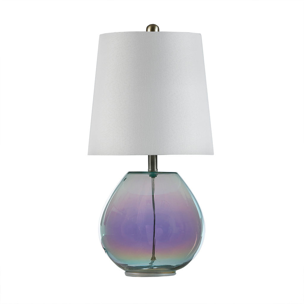 Tm iridescent glass table lamp
