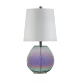 Tm iridescent glass table lamp