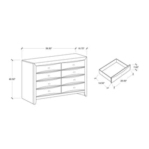 Lucille - 5 Piece Bedroom Set With Storage Drawers And Bookcase Headboard