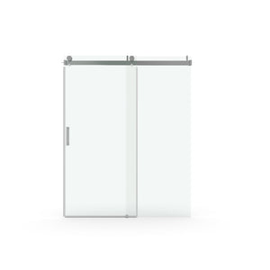 Frameless Soft-Closing Shower Door, 1/4" Tempered Glass Single Sliding