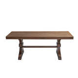 78.74" Rectangular Rubber Wood Dining Table for 6-8 in Oak