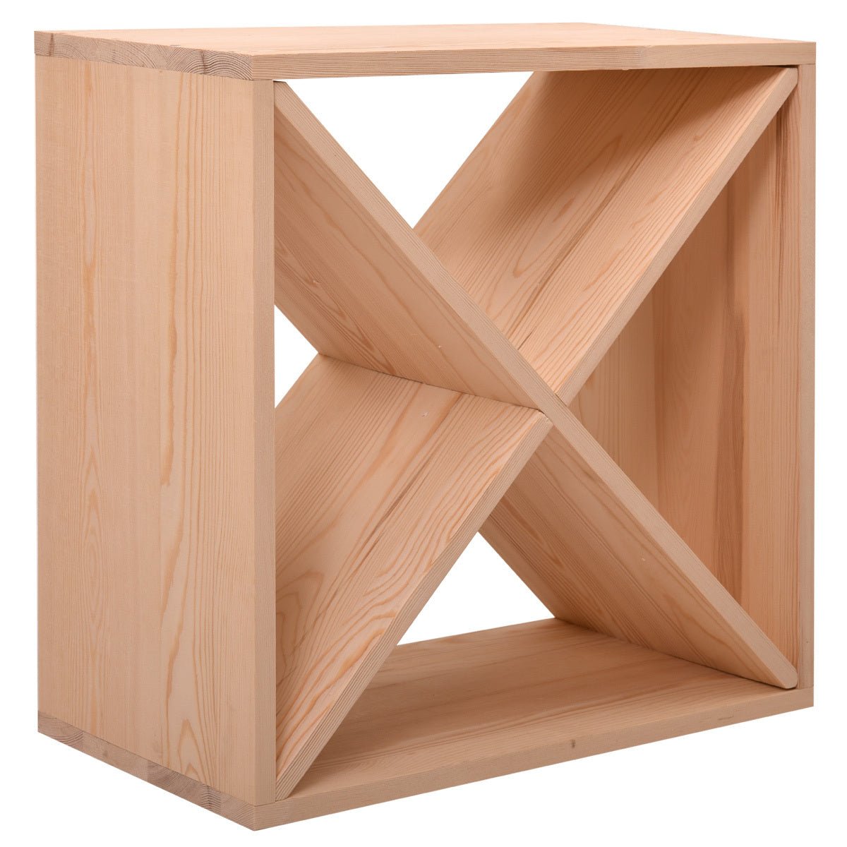 24 Bottle Modular Wine Rack, Stackable Wine Storage Cube, Burlywood - Tuesday Morning - Bar Carts and Servers