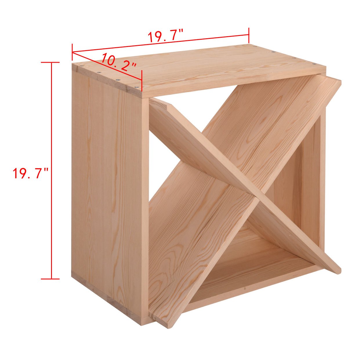 24 Bottle Modular Wine Rack, Stackable Wine Storage Cube, Burlywood - Tuesday Morning - Bar Carts and Servers