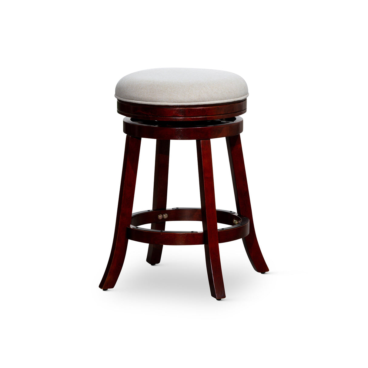 24-counter-stool,-cherry-finish,-beige-fabric-seat-Table-&-Bar-Stools