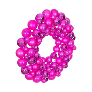 24" Hot Pink Ball Wreath