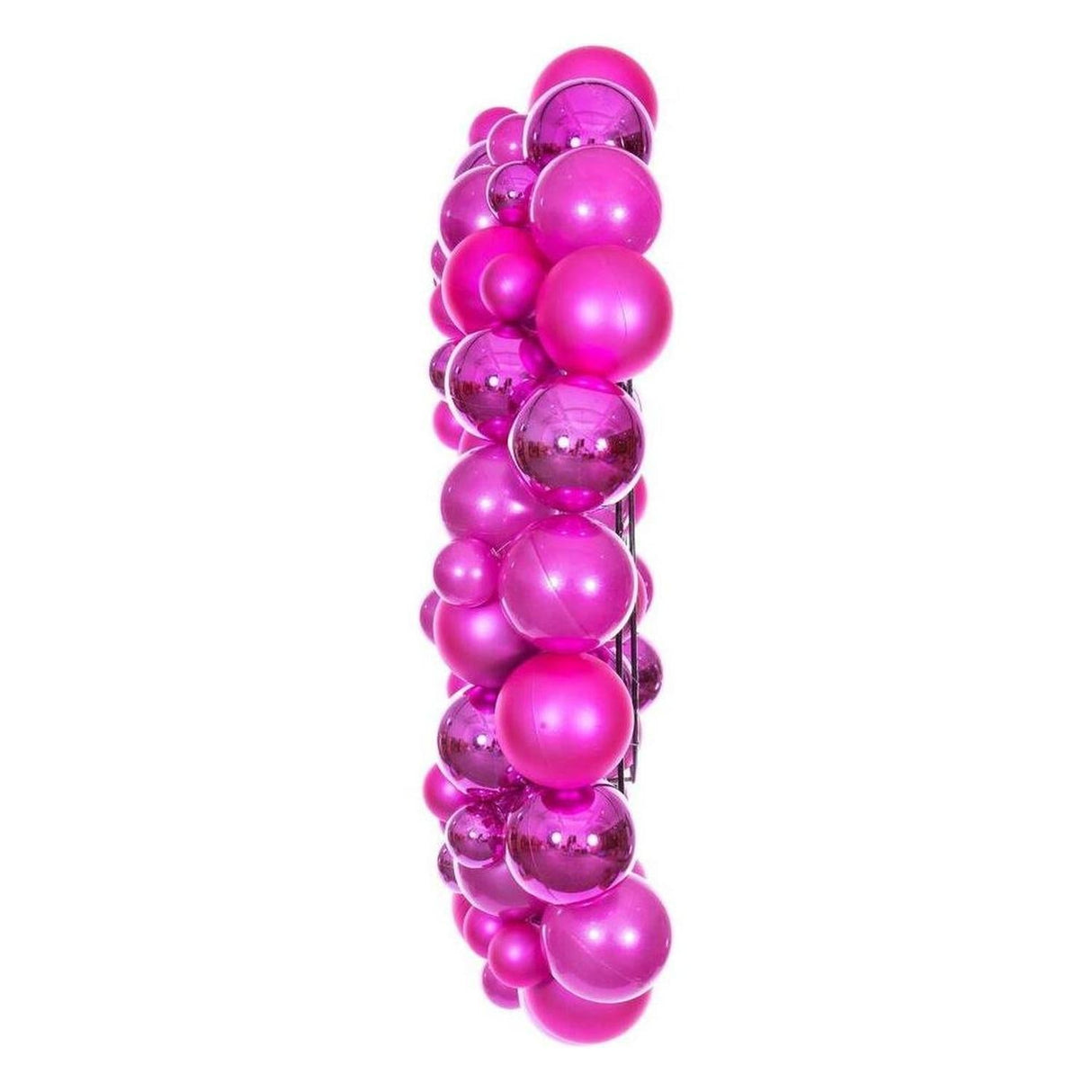 24" Hot Pink Ball Wreath