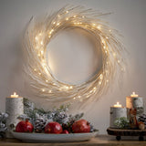 24" PAPER WREATH WITH LED LIGHTS - Tuesday Morning - Decorative Objects