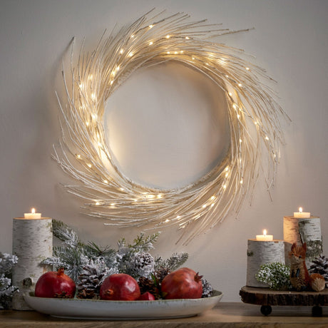 24" PAPER WREATH WITH LED LIGHTS - Tuesday Morning - Decorative Objects