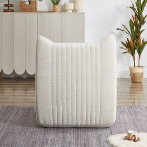 Bean Bag Chair For Adults, Lazy Floor Sofa Couch Memory Foam Bean Bag Sofas Chenille Fabric Reading Chair Comfortable Corner Lounge Sofa For Living Room - White