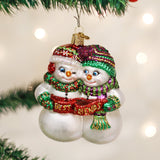 Old World Christmas Best Friends Snowman Ornament 4.25x4x2.25 Inches