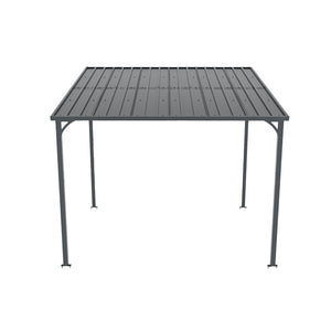 Outdoor Pergola 8' x 10' Metal Inclined Roof