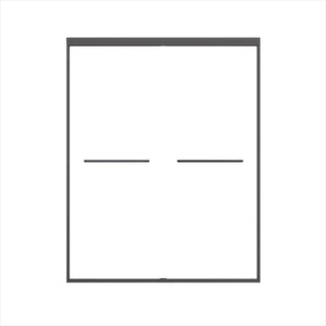 Double Sliding Semi-Frameless Shower Door with Tempered Glass