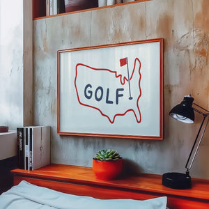 Golf Poster USA Golf Print