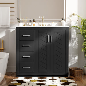 Bathroom Vanity With Sink Combo, Storage Cabinet