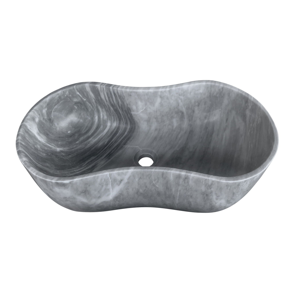 Bathroom Vessel Sink With Wavy Design