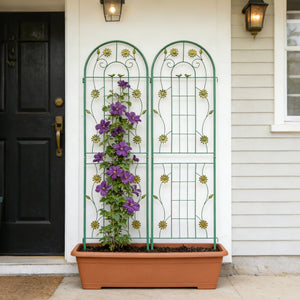 Metal Garden Trellis Rustproof Trellis For Climbing Plant Outdoor Flower Support