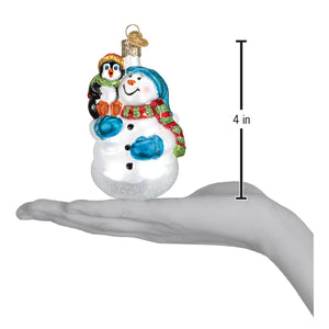 Snowman With Penguin Pal Figurine
