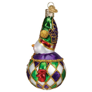 Harlequin Snowman Ornament