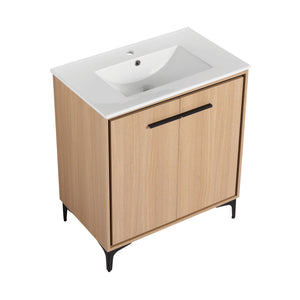 Modern Bathroom Vanity Base With Basin And Storage Cabinet