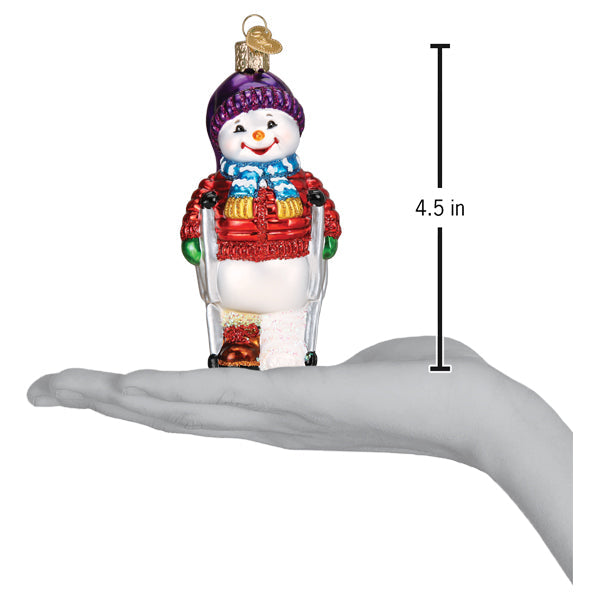 Snowman With Crutches Ornament by Old World Christmas