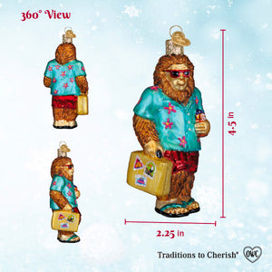 Sasquatch Gone Tropics Ornament