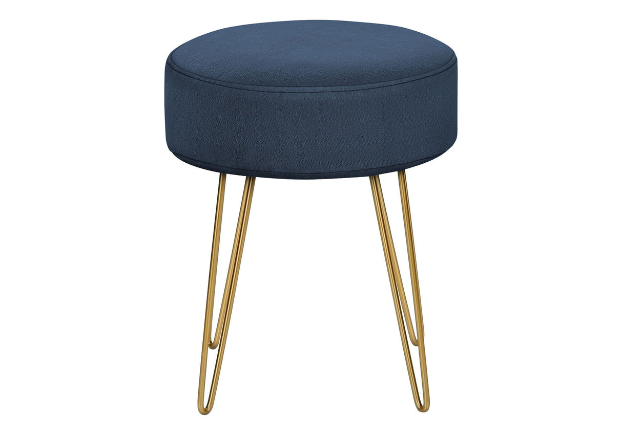 Ottoman Pouf with Round Metal Legs