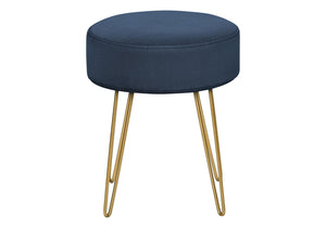 Ottoman Pouf with Round Metal Legs
