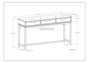 Banting - Wide Console Table - Walnut Brown