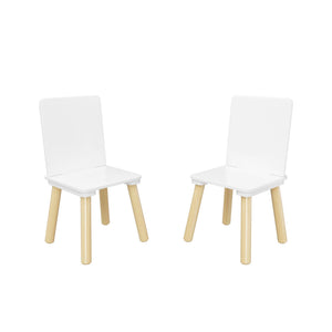 Kids Table And 2 Chairs Set, 3 Piece Toddler Activity Play - White