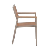 Outdoor Dining Set with Extendable Table and Six Chairs