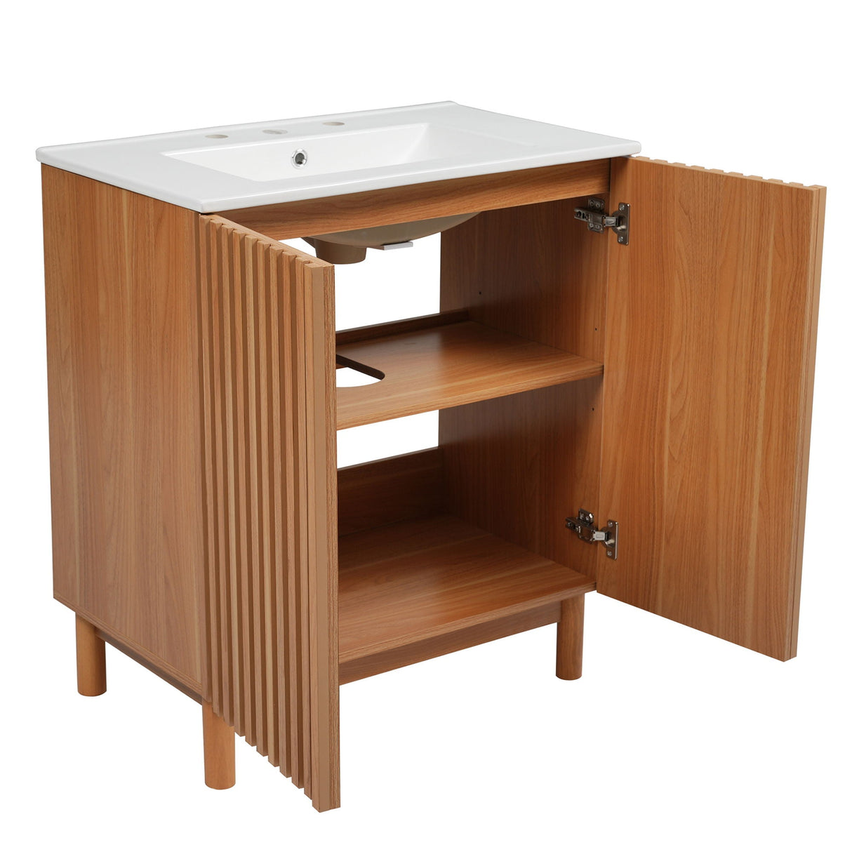 Traditional Bathroom Vanity With Ceramic Sink