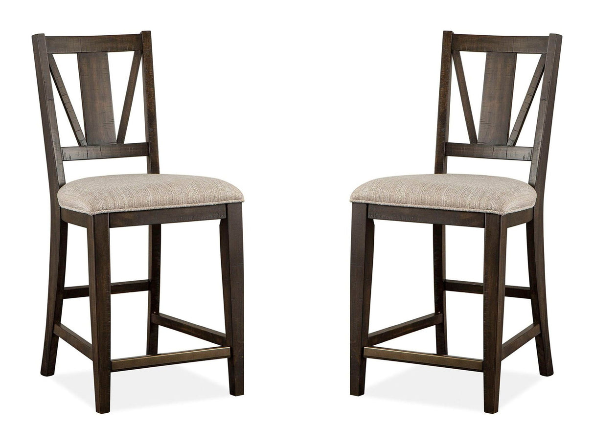 Westley Falls - Counter Chair With Upholstered Seat (Set of 2) - Graphite
