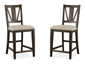 Westley Falls - Counter Chair With Upholstered Seat (Set of 2) - Graphite