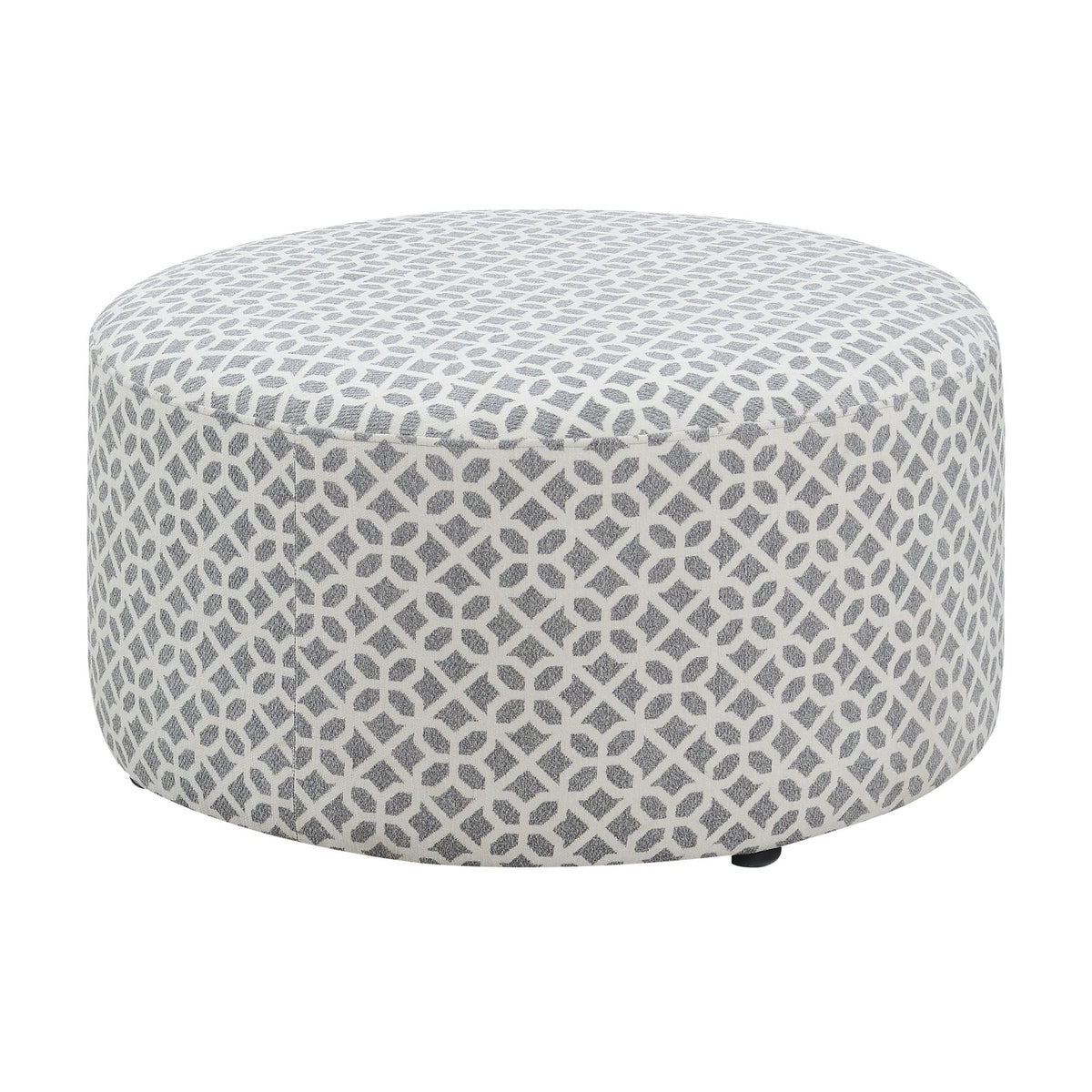 Round Ottoman - Gray