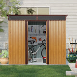 Galvanized Steel Outdoor Storage Shed with Ventilation and Foundation Frame